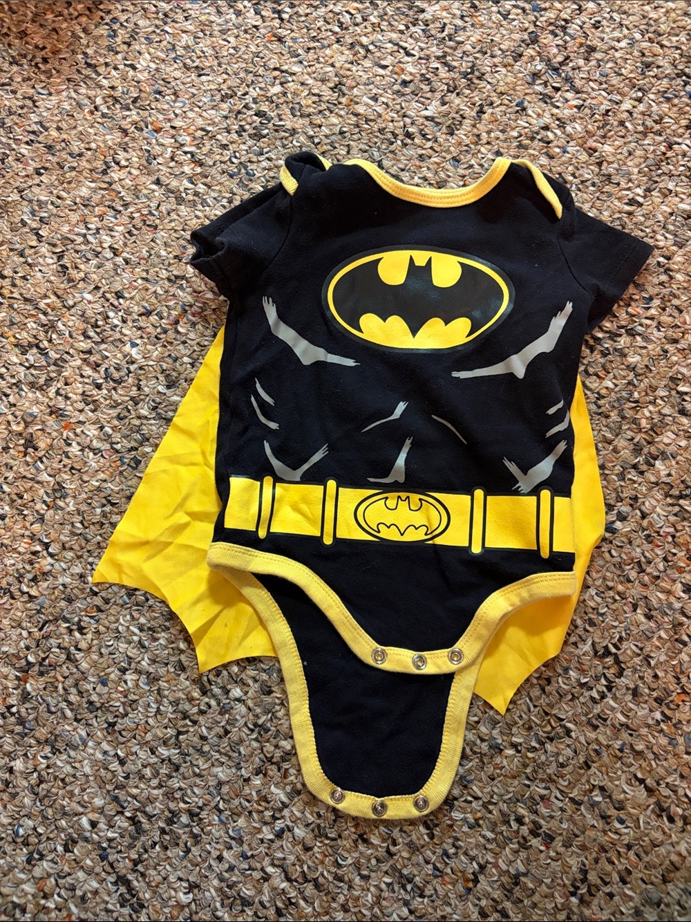 Batman Black and Yellow Baby Onesie Matching Set